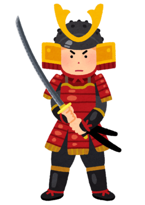 鎧兜を着た武士のイラスト
