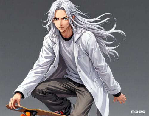 スケボーするギガさん