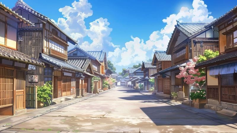 江戸時代風の街並み_ゲームまてりあるずs