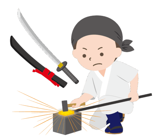 刀鍛冶のイラスト_イラサポフリー