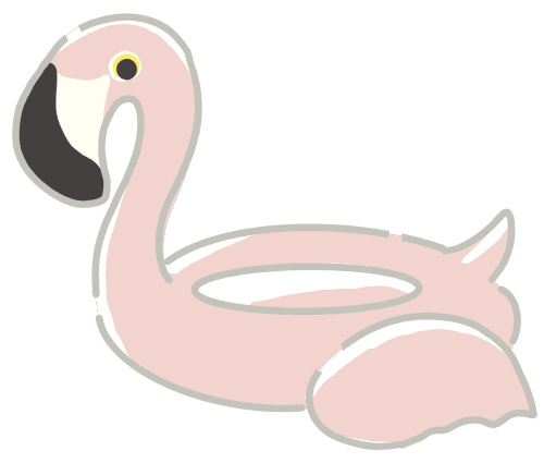 フラミンゴの浮き輪