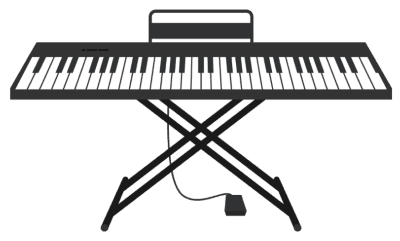 キーボード（鍵盤）楽器　電子ピアノ　イラスト